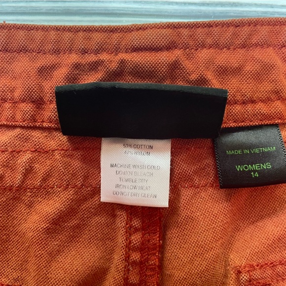 Eastern Mountain Sports Cropped Burnt Orange Outdoor Capri Pants size 14 - Picture 9 of 10